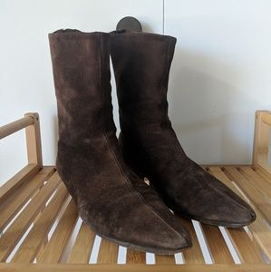 Vintage 90s brown suede J Crew Boots 8/8.5